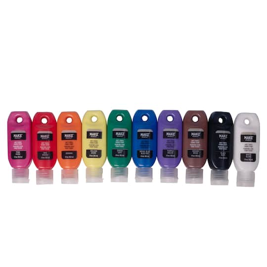 6 Packs: 10 ct. (60 total) Rainbow Soft Touch Fabric Paint by Make Market®